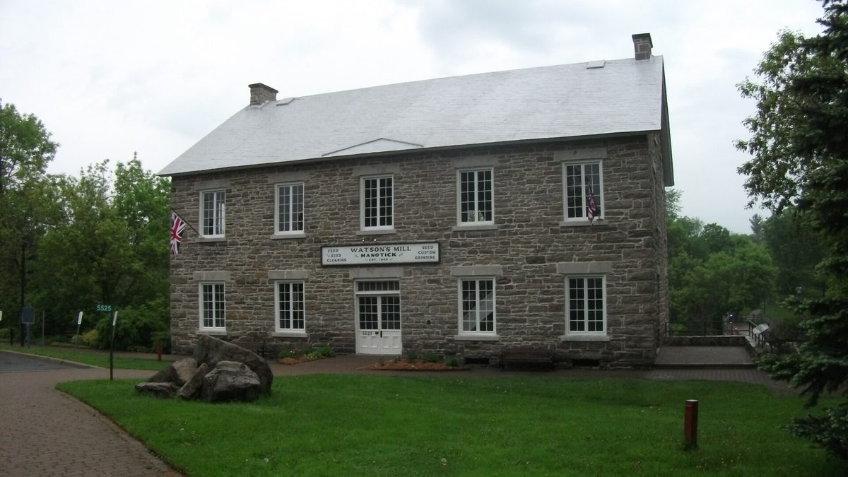 Watson's Mill and its grounds beside the Rideau River, Manotick
