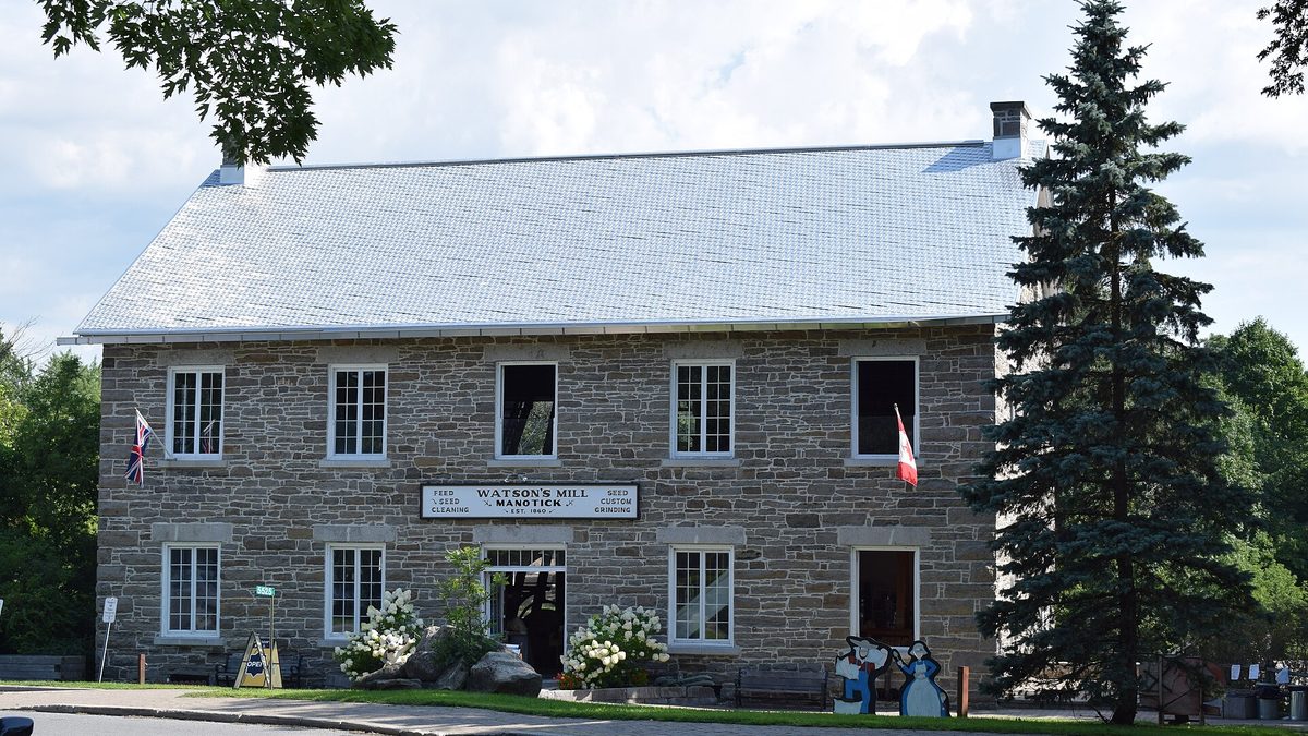 Watson's Mill, the 1860 limestone grist mill on the Rideau River in Manotick